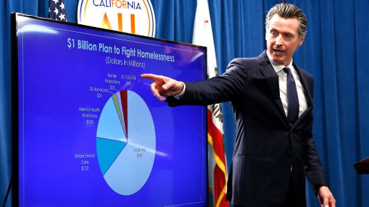 California governor unveils record $213 billion budget but says recession could hit coffers by $70 billion